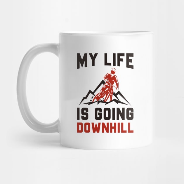Downhill Mountain Biking by LuckyFoxDesigns